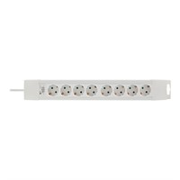 Deltaco Power Strip - 8 socket type F, 3,0 m cable length, white